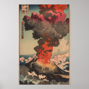 Chamas vulcânicas majestosas e Poster de Smoking N