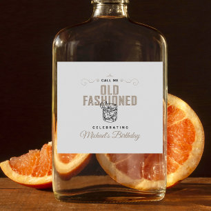 Chame-me de velho Aniversário Retro Branco Branca