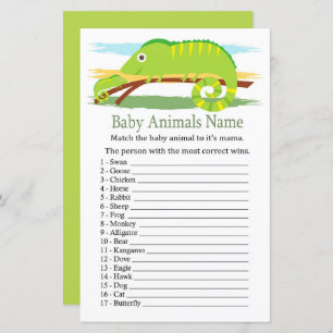 Chameleon Baby Animal Name Game