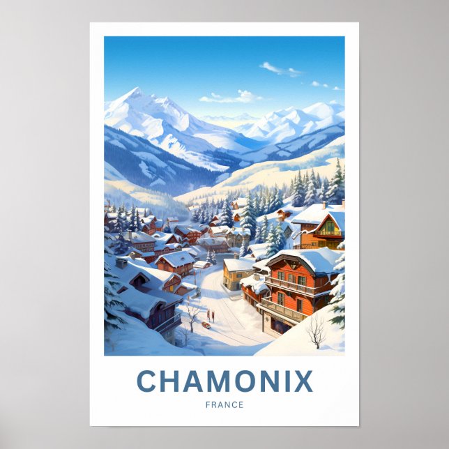 Chamonix França Viagem Impressão (Frente)