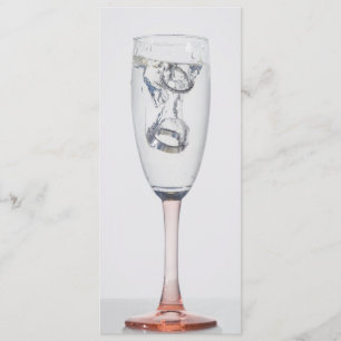 Champagne anéis convite para casamento