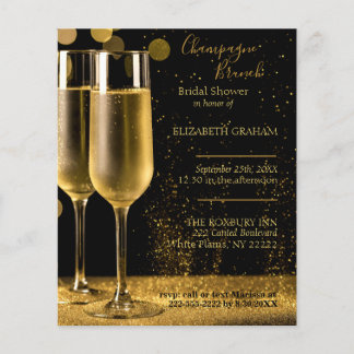 Champagne Brunch Bridal Shower Invitation Budget
