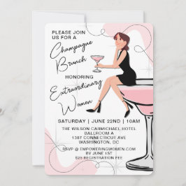 Champagne Brunch para o Convite para Mulheres