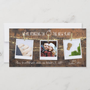 Champagne Cork 2021 Ano Novo Rustic Salvar a Data