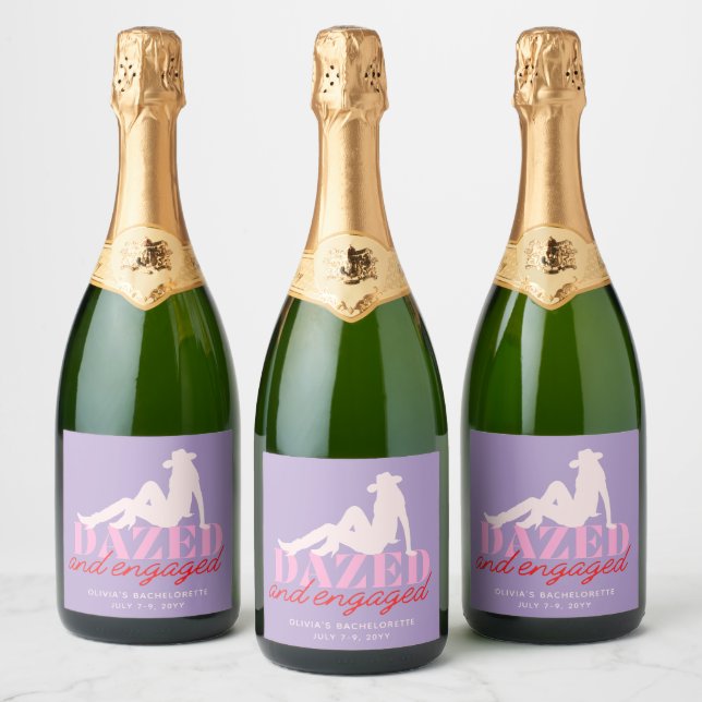 Champagne de Noiva Deslumbrada e Comprometida Roxa (Garrafas)