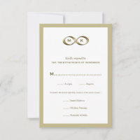 Champagne Dourada Infinity Hand Clasp Weding RSVP 