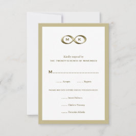 Champagne Dourada Infinity Hand Clasp Weding RSVP