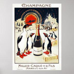 Champagne Miller-Caqu e poster de Fils