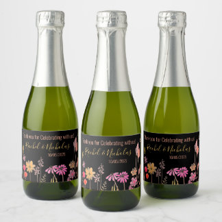 Champagne mini bottles favors personalized