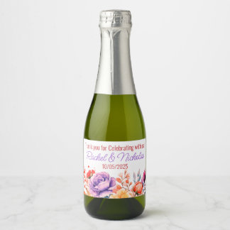 Champagne mini bottles favors personalized sparkli