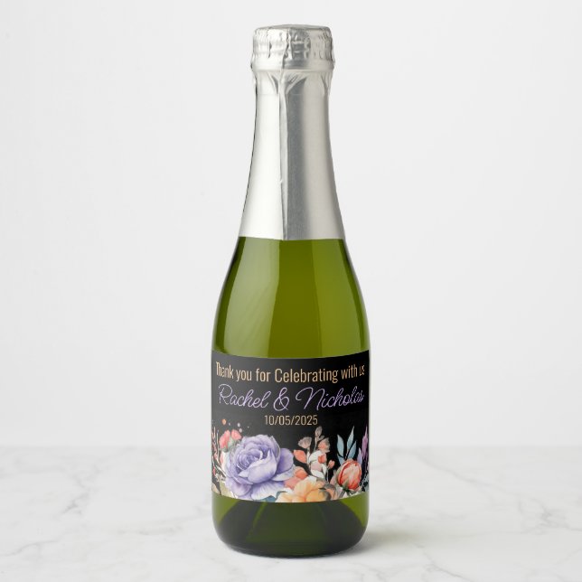 Champagne mini bottles favors personalized sparkli (Frente)
