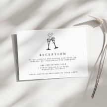Champagne Pop | Cartão de Informações do Casamento