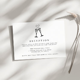 Champagne Pop | Cartão de Informações do Casamento