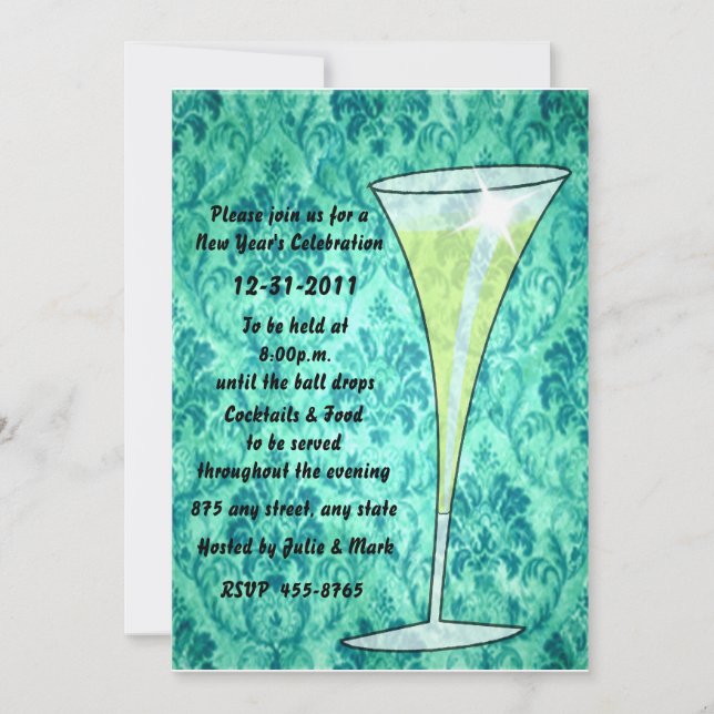 Champanhe Convite de Ano Novo (Frente)