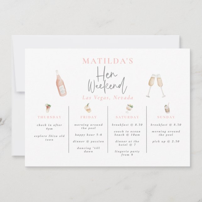 Champanhe de coquetel de água no fim de semana (Frente)