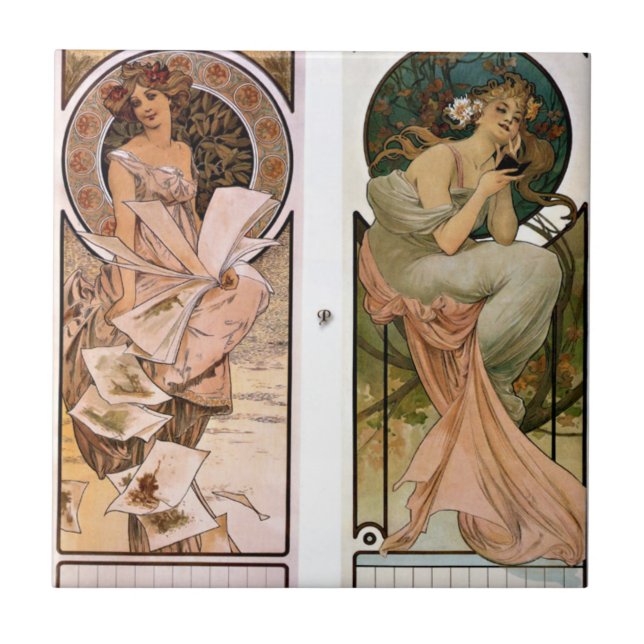 Champanhe do Calendário - Alphonse Mucha (Frente)