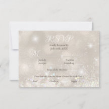 Champanhe Glitter Casamento de Luxo RSVP