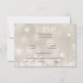 Champanhe Glitter Casamento de Luxo RSVP