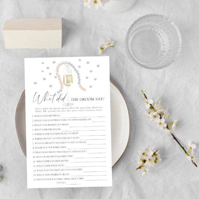 Champanhe - O que disse o noivo jogo de noiva? (Criador carregado)