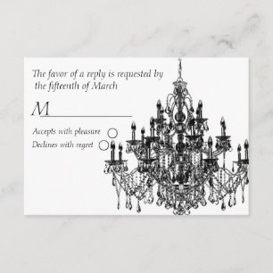 Chandee Amore' rsvp card-black