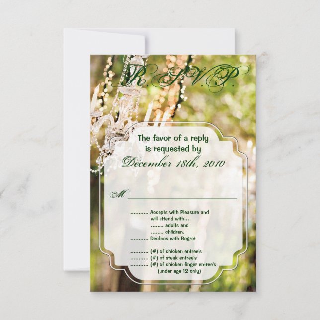 Chandelier de Casamento de Cartão R.S.V.P. 3.5x5 e (Frente)