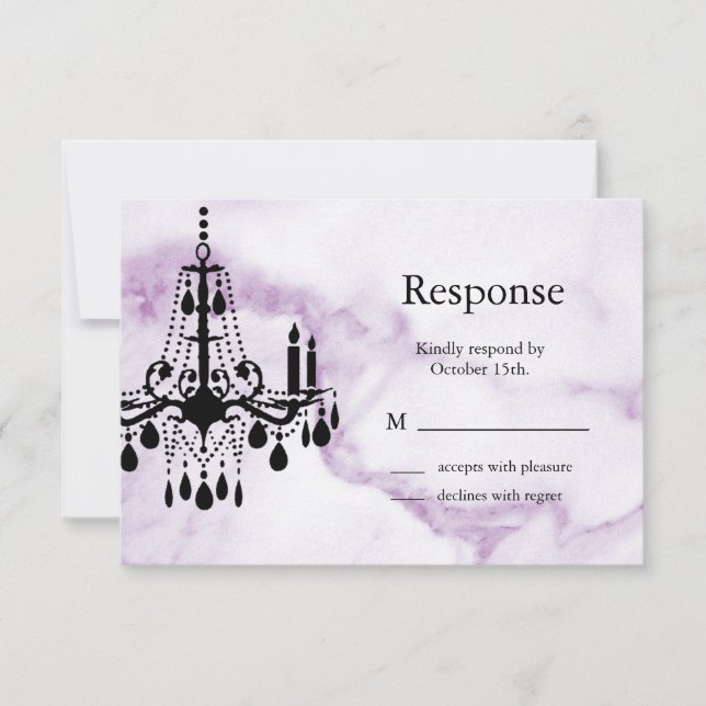 Chandelier RSVP em mármore roxo (Frente)