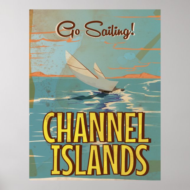 Channel Islands vintage travel poster (Frente)