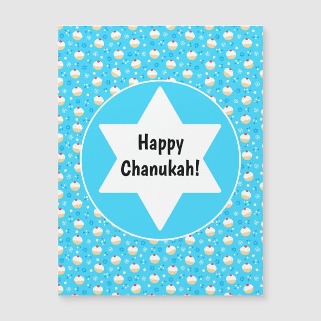 Chanukah Jelly Doughnut Juewish Stars Snowflakes (Frente)