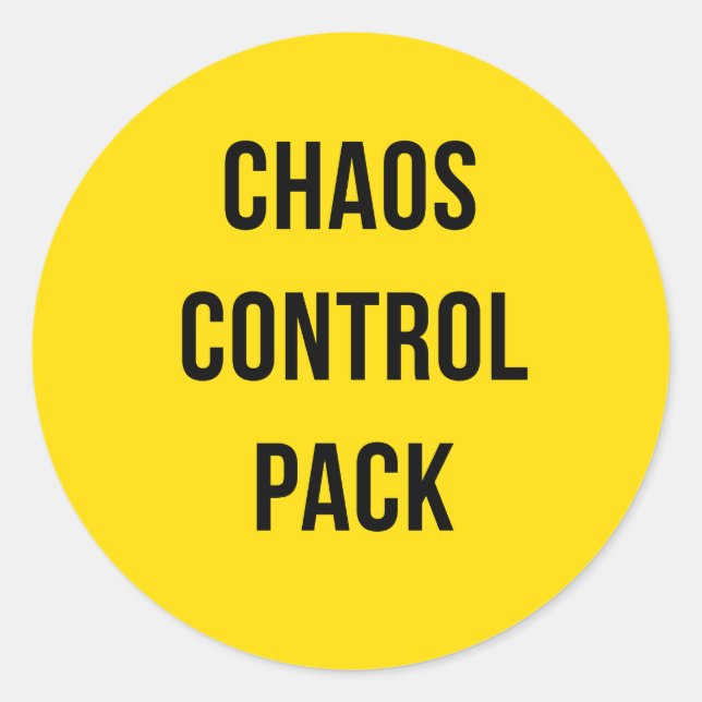 Chaos Control Pack™ - Adesivo redondo em negrito p (Frente)