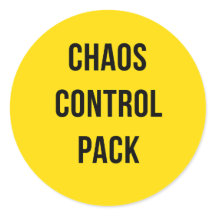 Chaos Control Pack™ - Adesivo redondo em negrito p