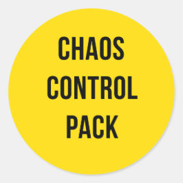 Chaos Control Pack™ - Adesivo redondo em negrito p