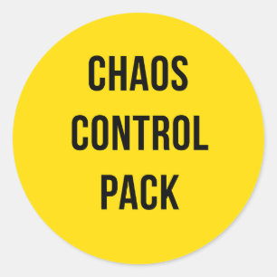 Chaos Control Pack™ - Adesivo redondo em negrito p