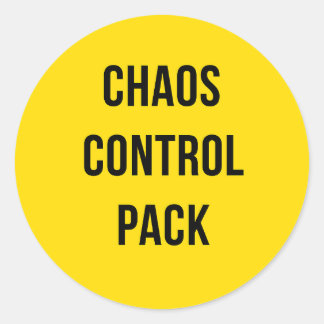 Chaos Control Pack™ - Adesivo redondo em negrito p