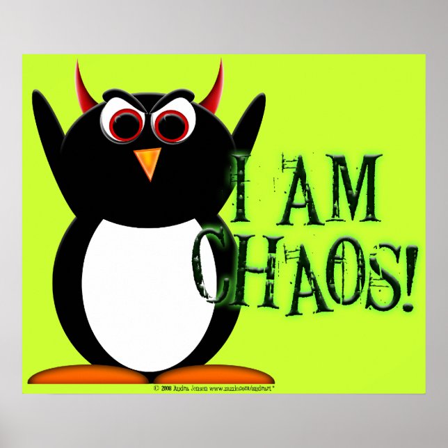 Chaos Penguin Poster (Frente)