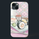 Chapa de Sushi com Chopsticks<br><div class="desc">Megan Meagher pintou este prato delicioso de sushi sorvido, completo com um par de pauzinhos para ajudá-lo a curtir a refeição. Você pode quase sentir este maravilhoso lanche! Comprar seu impressão hoje!</div>