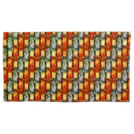 Chapas retangulares esculpidas e manchadas, verdes