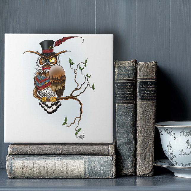 Chapéu Alto de Coruja Dapper Steampunk Vitoriano V (Criador carregado)