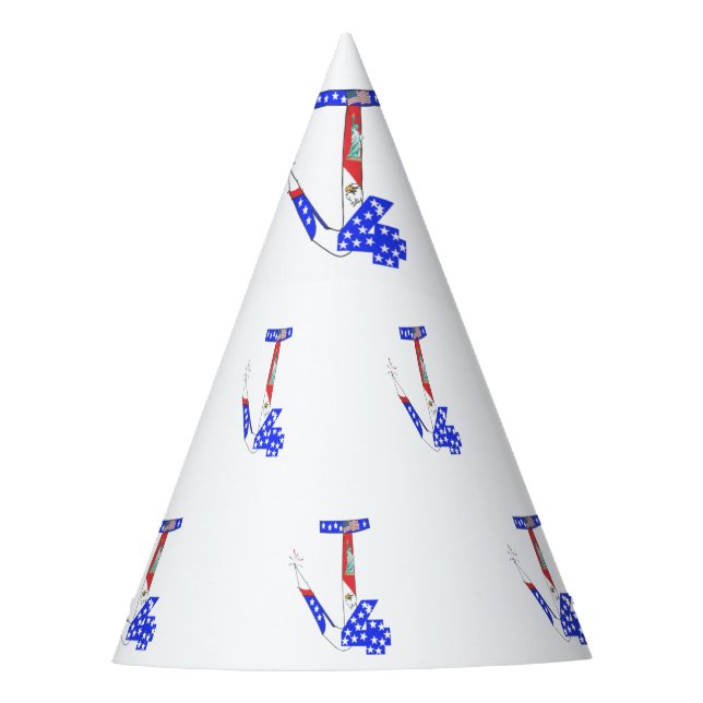 Chapéu De Festa 4 de julho Produtos - Chaveiros, Chapéus, Bandeira (Frente)