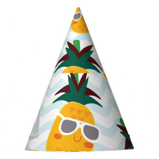Chapéu De Festa Abacaxis, barco: um padrão oceânico fofo.