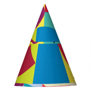 Chapéu De Festa Abstrato Geométrico: Padrão Vintage Invisível.