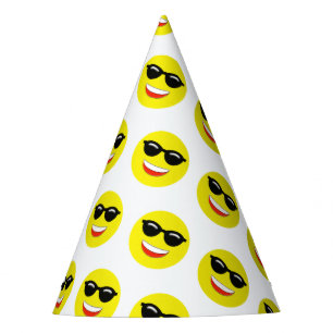 Chapéu De Festa Acalme Legal Óculos Solares Sorrindo Emoji