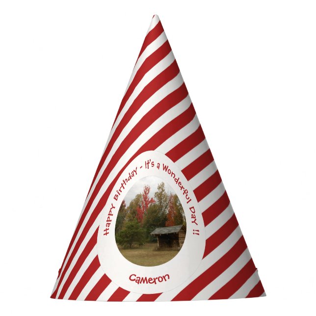 Chapéu De Festa Adirondack Lean-to em Itens de Festa de aniversári (Frente)