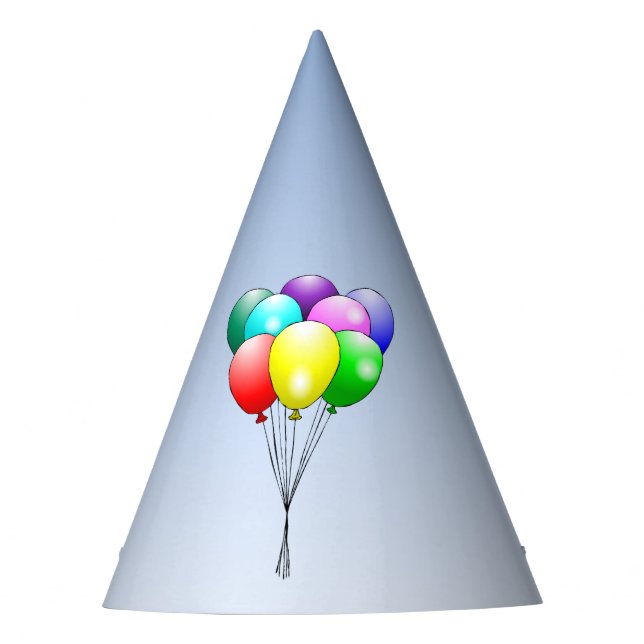 Chapéu De Festa Agrupamento de Balões Coloridos (Frente)