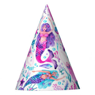 Chapéu De Festa Água - Sereias Marinhas + Starfish Aniversário
