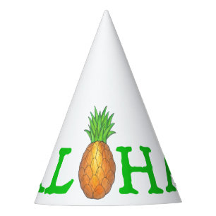 Chapéu De Festa ALOHA Hawaii Havaii Luau Abacaxi Tropical