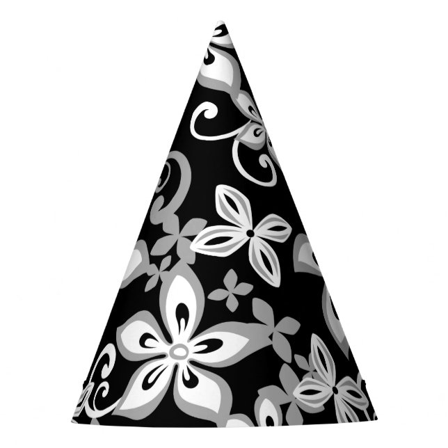 CHAPÉU DE FESTA ALOHA HAWAII (NEGRO/CINZA) (Frente)