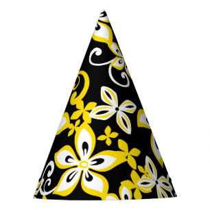 CHAPÉU DE FESTA ALOHA HAWAII (PRETO/AMARELO)