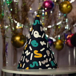 Chapéu De Festa Alphabet Random Letters Art