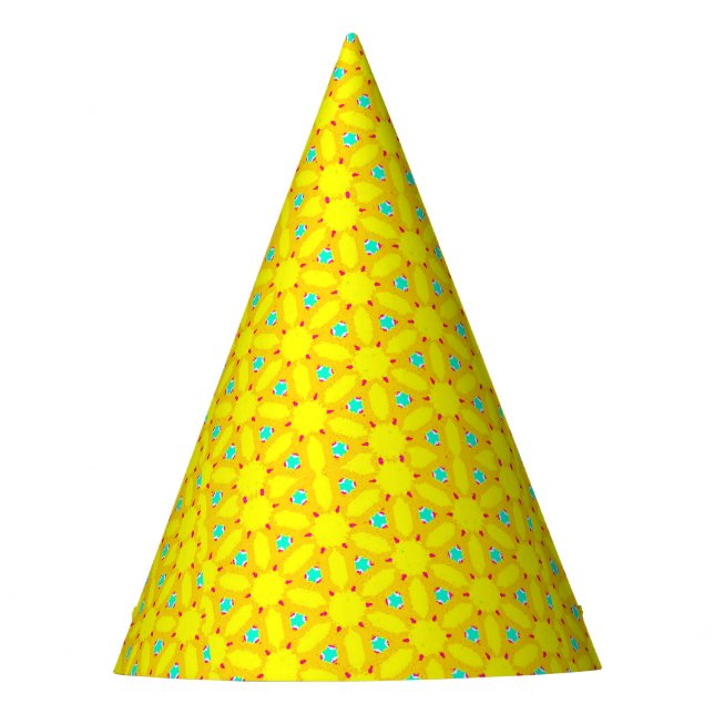 Chapéu De Festa Amarelo e Teal Negrito (Frente)