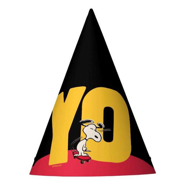 Chapéu De Festa Amendoins | Snoopy YO Skateboard (Frente)